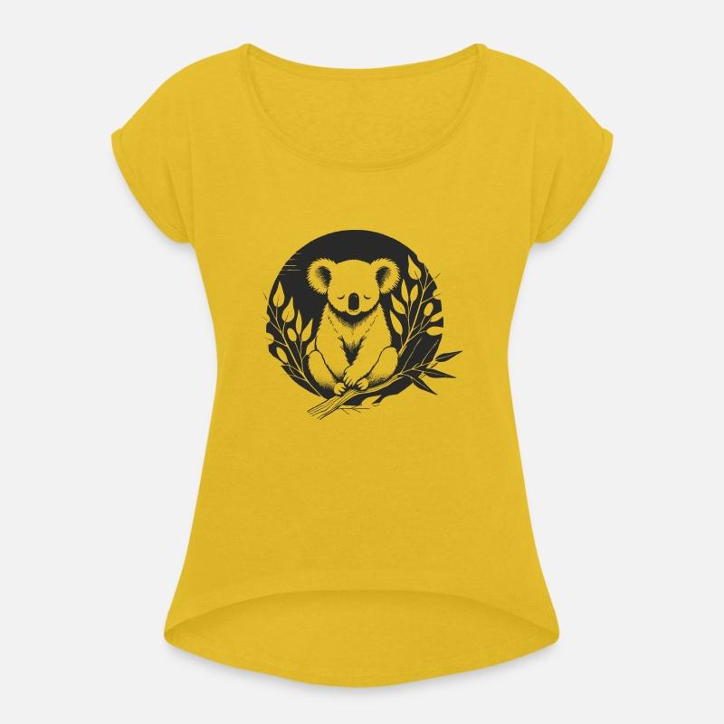 A koala surrounded by delicate eucalyptus branches