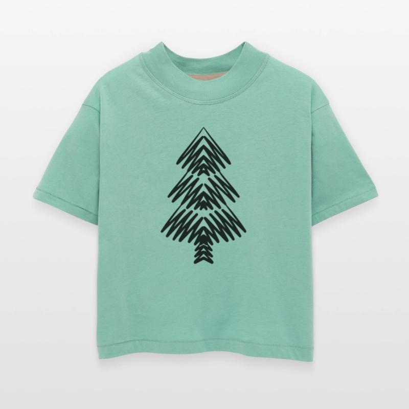 Abstract Geometric Floral Pattern T-Shirt