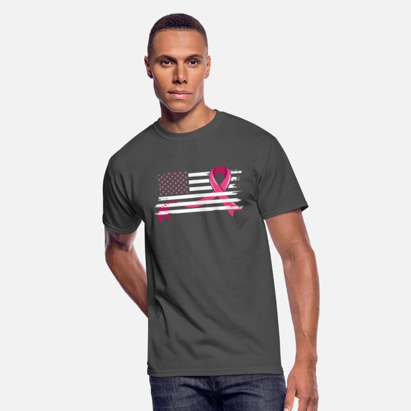 Breast Cancer Awareness American Flag Pink Ribbon