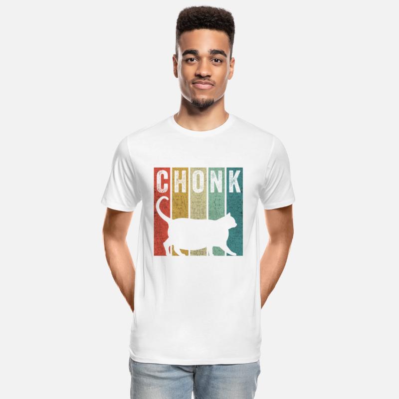 Chonk Distressed 70s 80s Retro Style Funny Fat