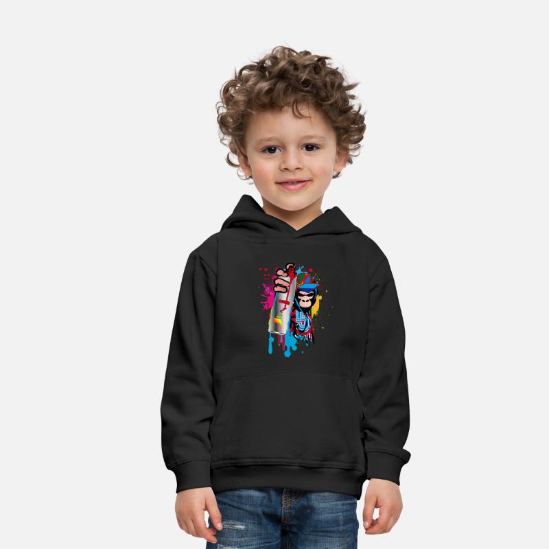 cool street art gorilla sprayer in graffiti style