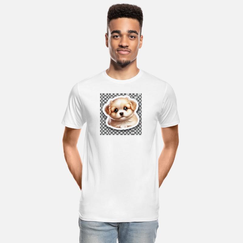 Cute White Puppy Sticker