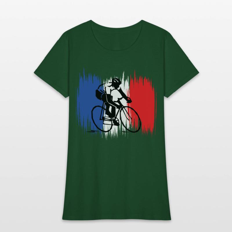 Cyclist on French Flag