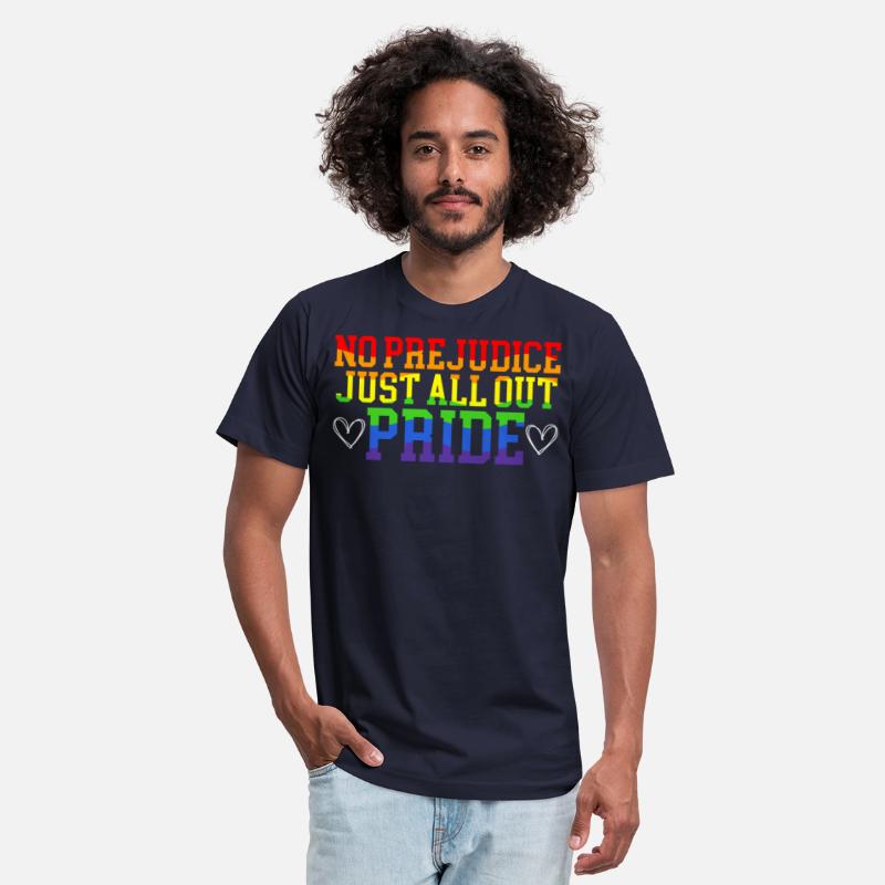 No Prejudice Just All Out Pride Rainbow LGBTQ Gay