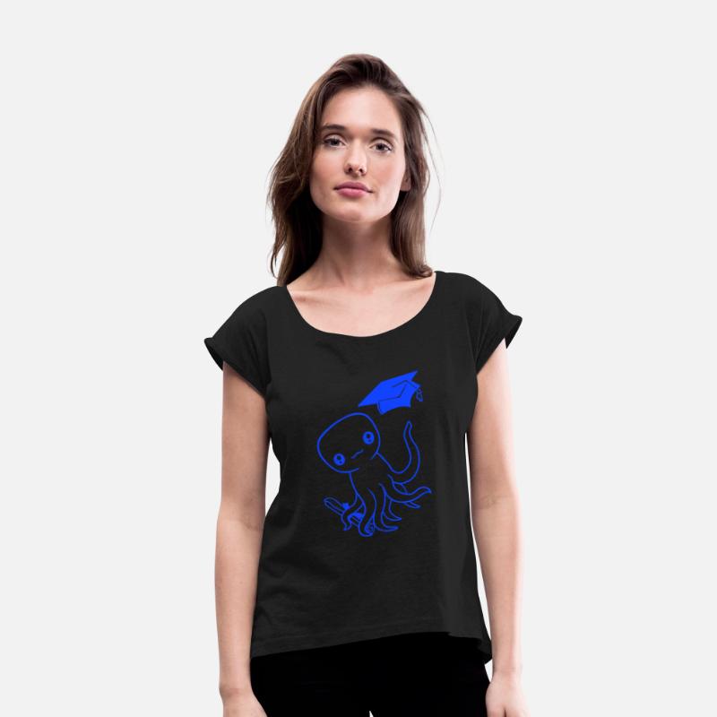 Octopus graduation high school diploma passed cute