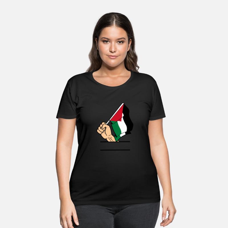 Palestine flag fist text space