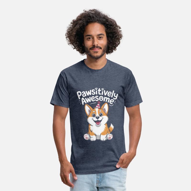 Pawsitively Awesome Corgi Birthday Dog Shirt