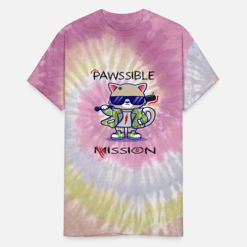 PAWssible Mission, cat wearing glasses and a bat.