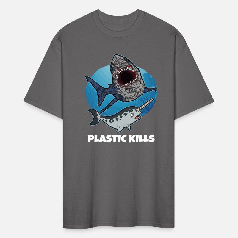 Plastic Kills Garbage Shark Narwhal Ocean Polution