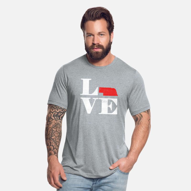 Proud America State Land Map Love Nebraska