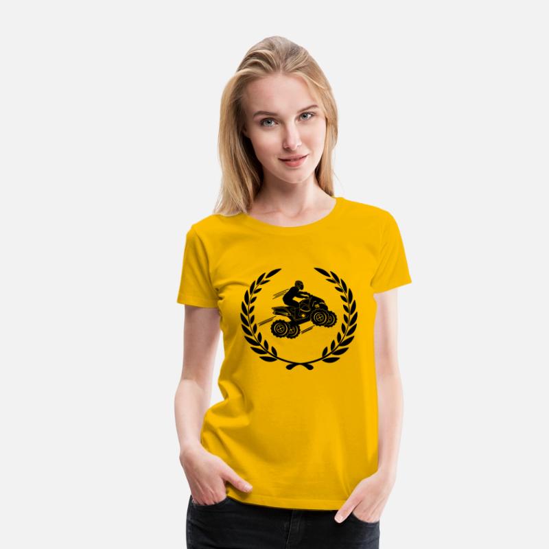 Quad bike in laurel wreath