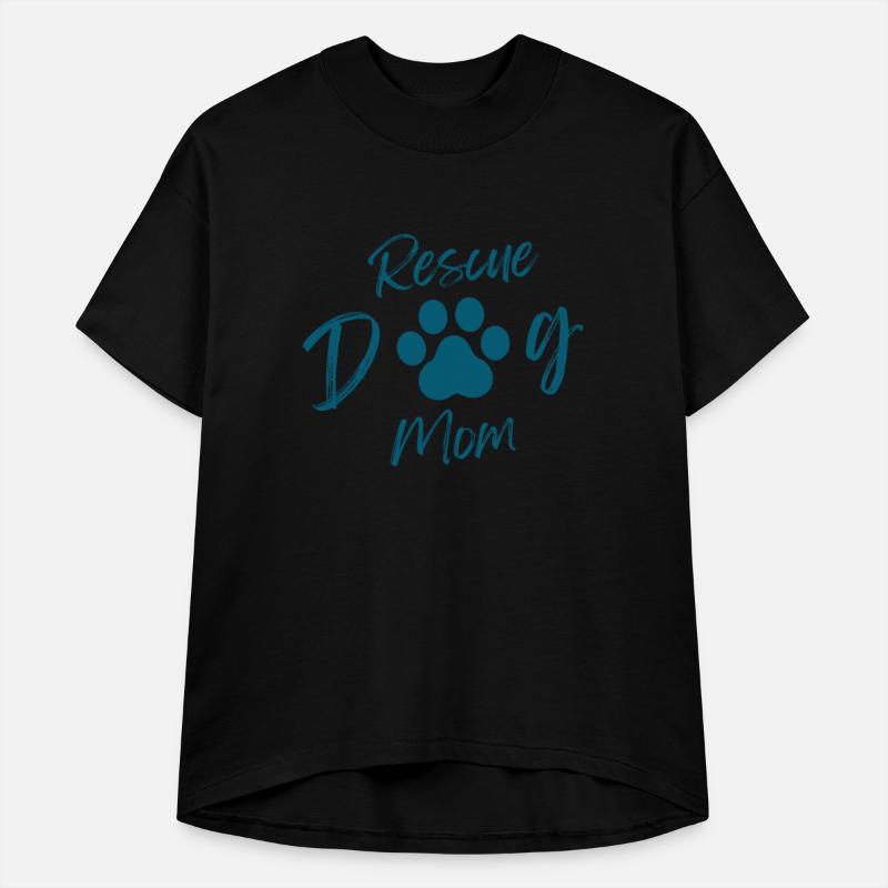 Rescue Dog Mom Design with Paw Print
