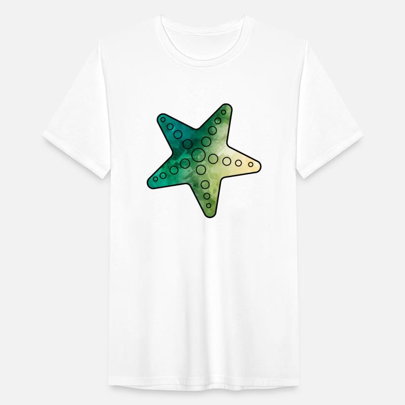 Starfish green watercolor