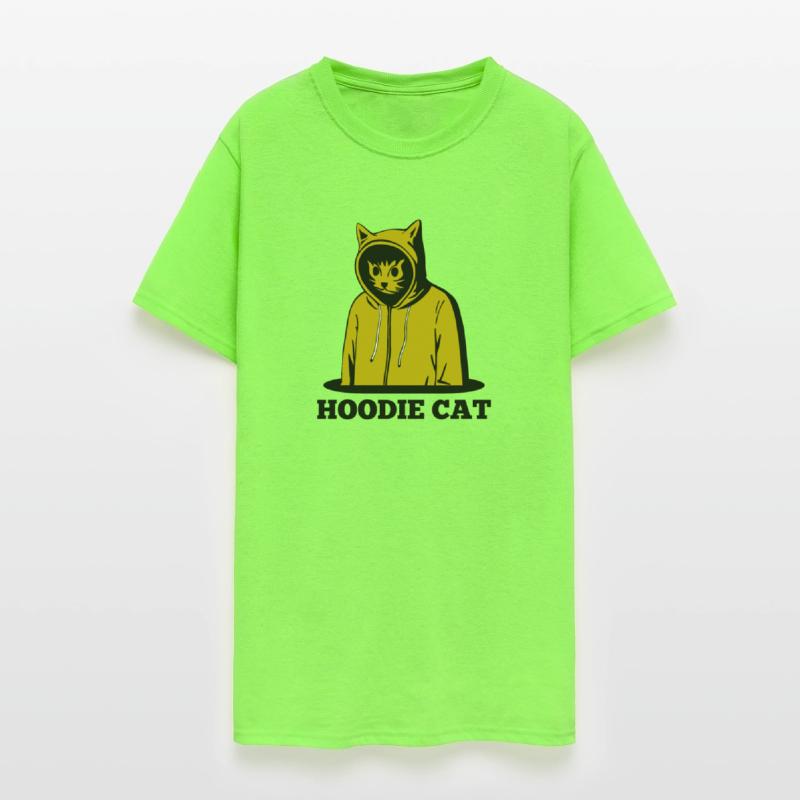 Stylish cat in a yellow hoodie, Swag!