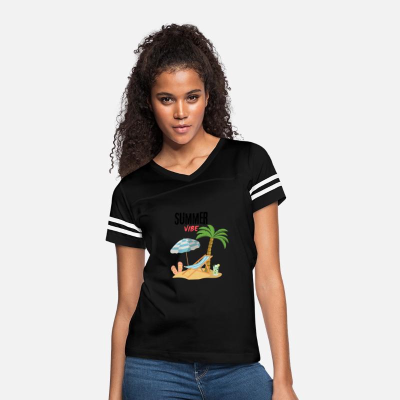 Summer Vibe Beach Scene - Trendy Tropical Graphics