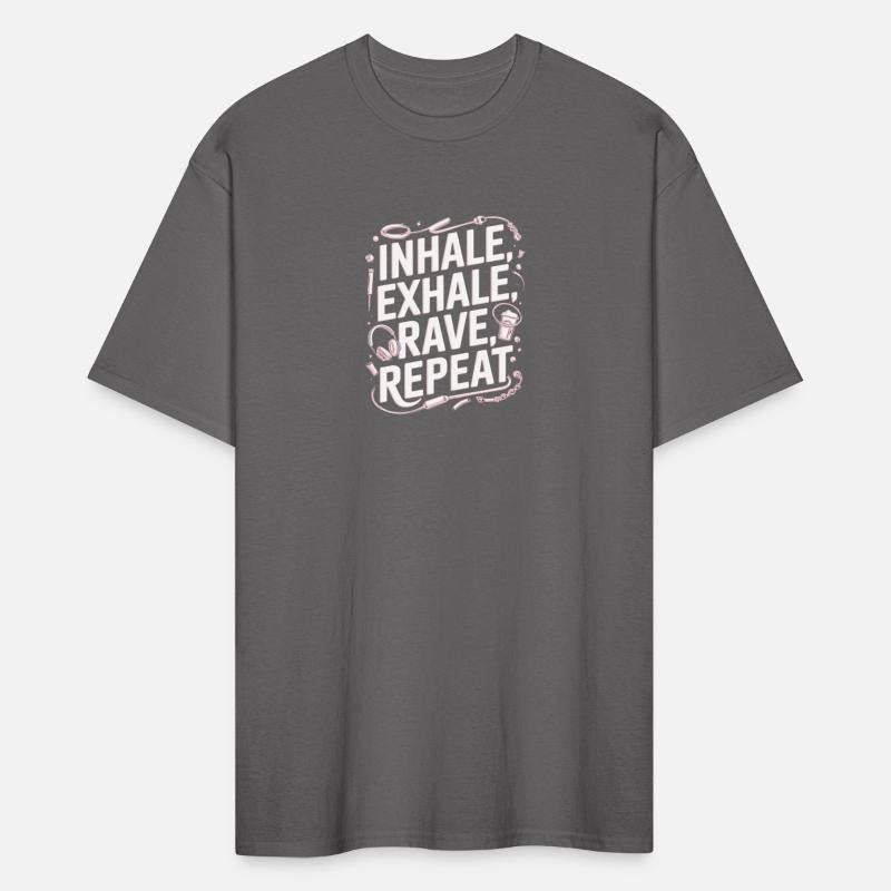 Techno EDM DJ Gift - Inhale Exhale Rave Repeat