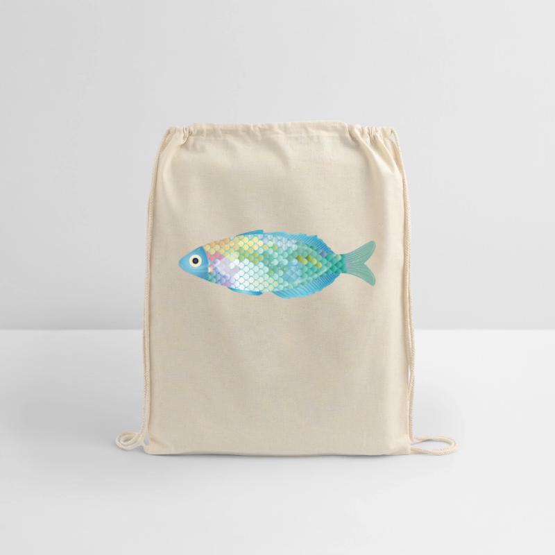 The colorful fish shines in delicate colors