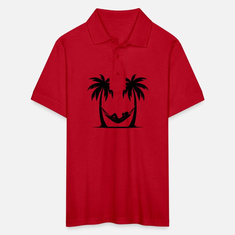 Vacation Under Palm Trees By The Sea In A Hammock