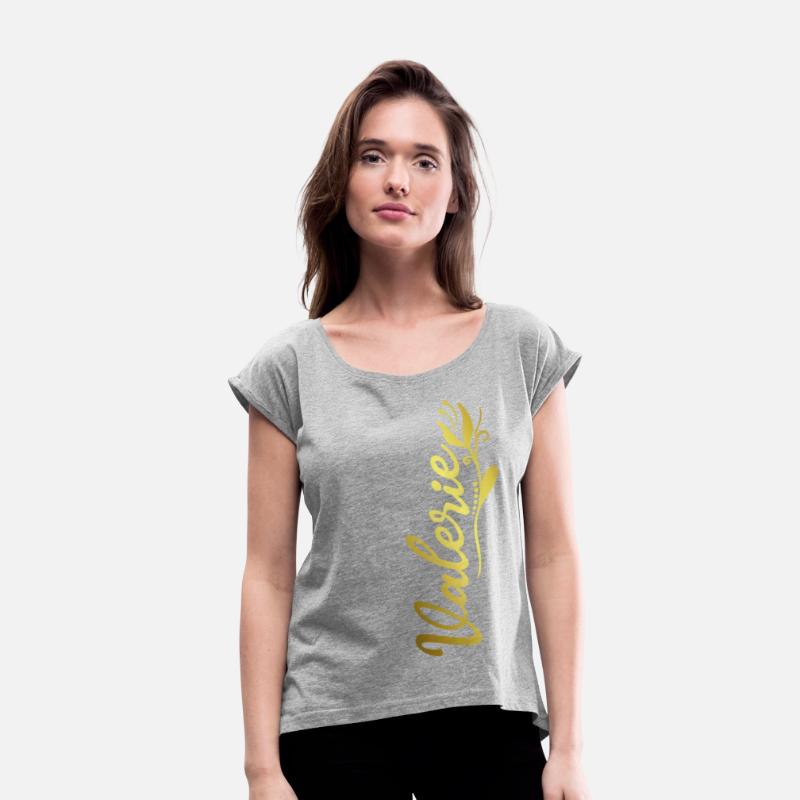 Valerie Name Faux Gold Tulip Flourish