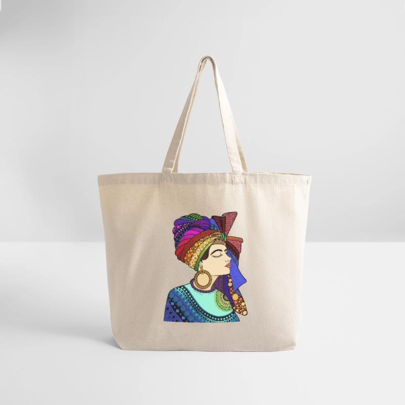 Vibrant Cultural Pattern Portrait