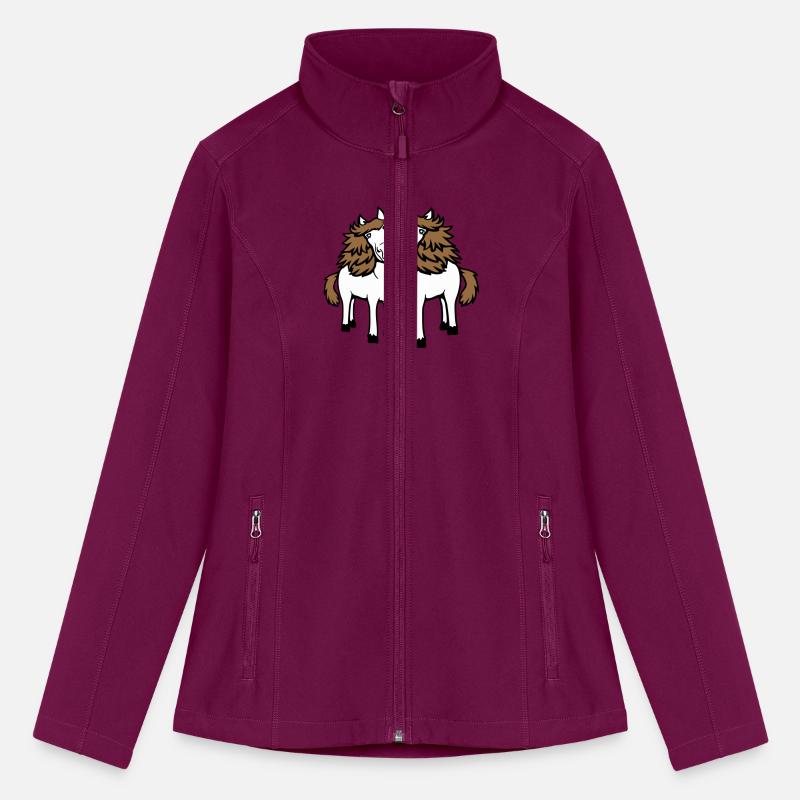 2 horses Team Pony Foal Couple Comic Friends Love