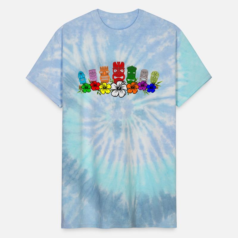 7 Colorful Hawaiian - Polynesian Tiki Idols