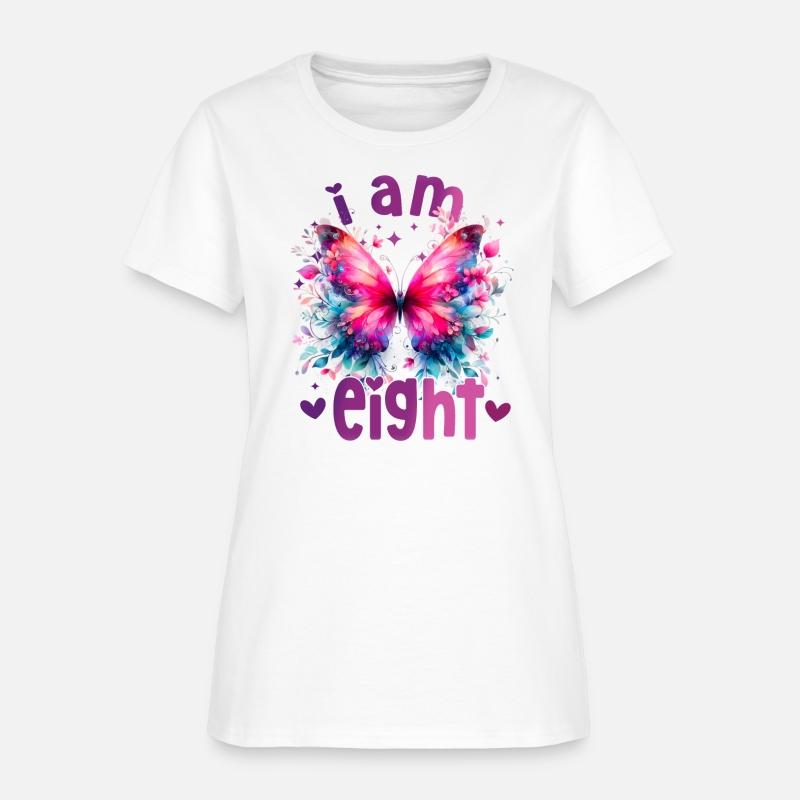 8th Birthday Butterfly 8 Years Eight Finally 8 Bir