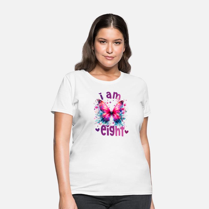 8th Birthday Butterfly 8 Years Eight Finally 8 Bir