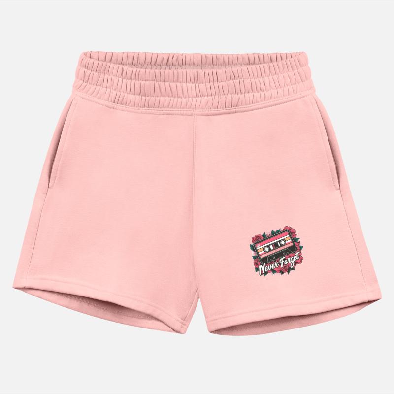 A cassette tape colored with roses never forget