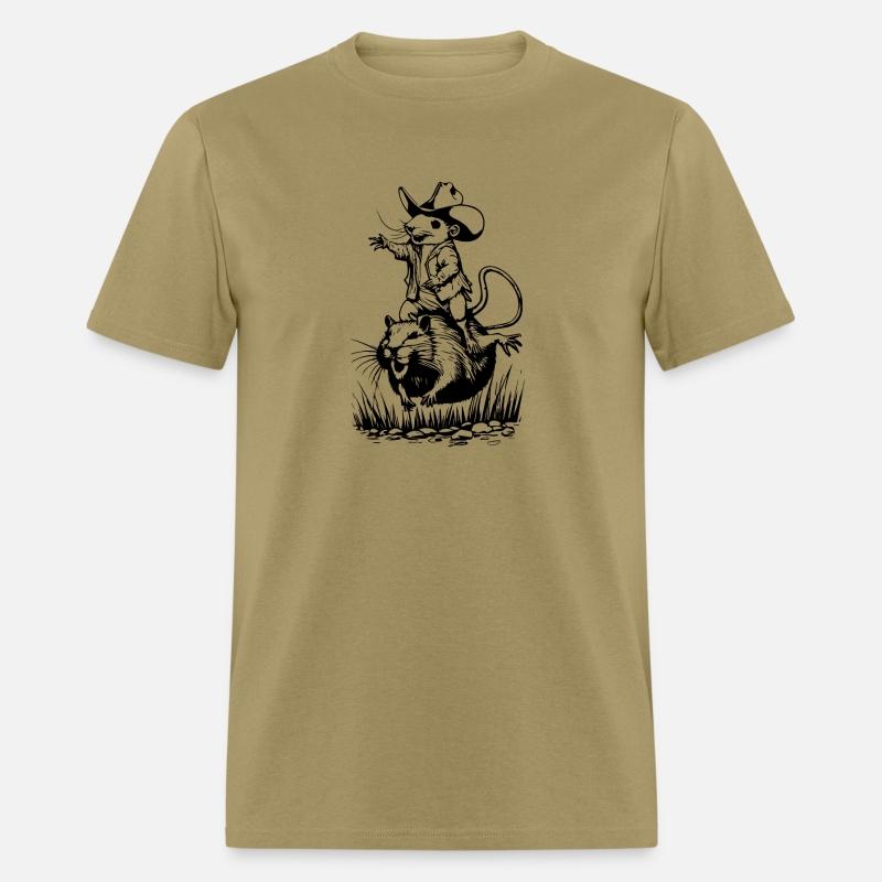 A rat in a cowboy hat jumping on Capybara