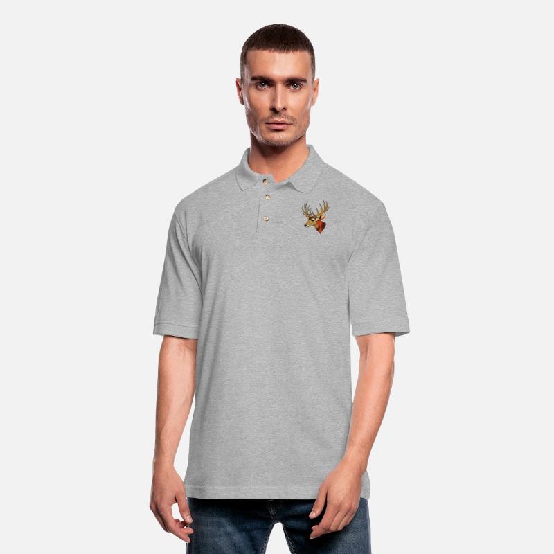 a stylized illustration of a deer's head