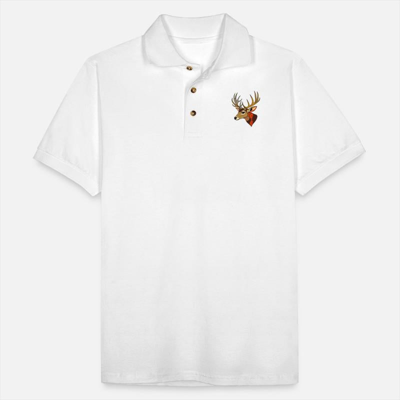 a stylized illustration of a deer's head