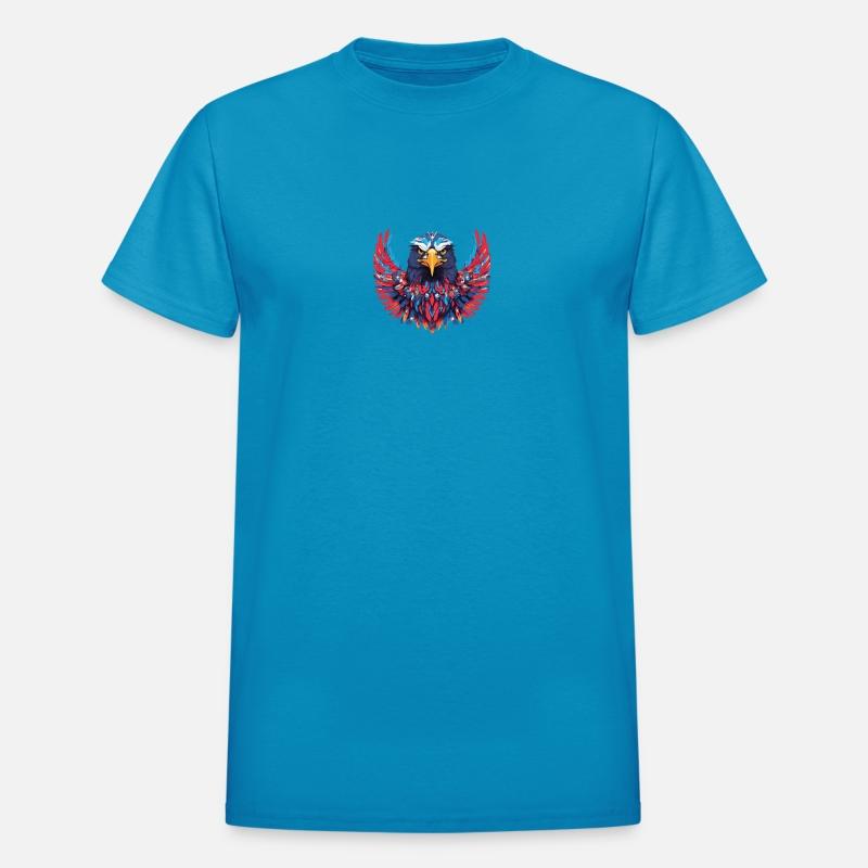 A TO Z with American eagle with patriotic symbol