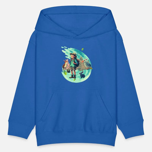 A Young adventure with several animals