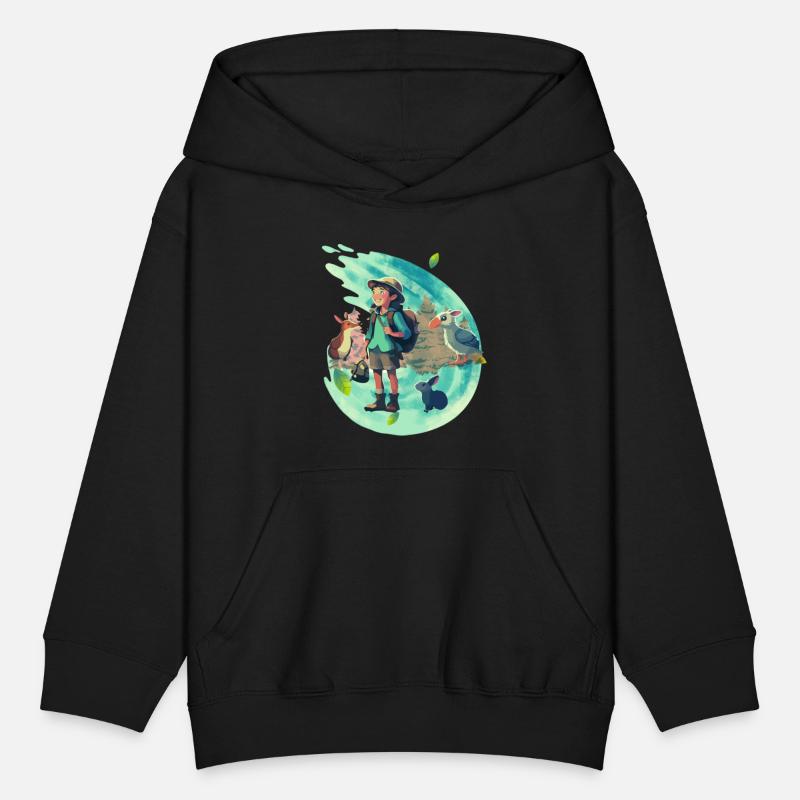 A Young adventure with several animals