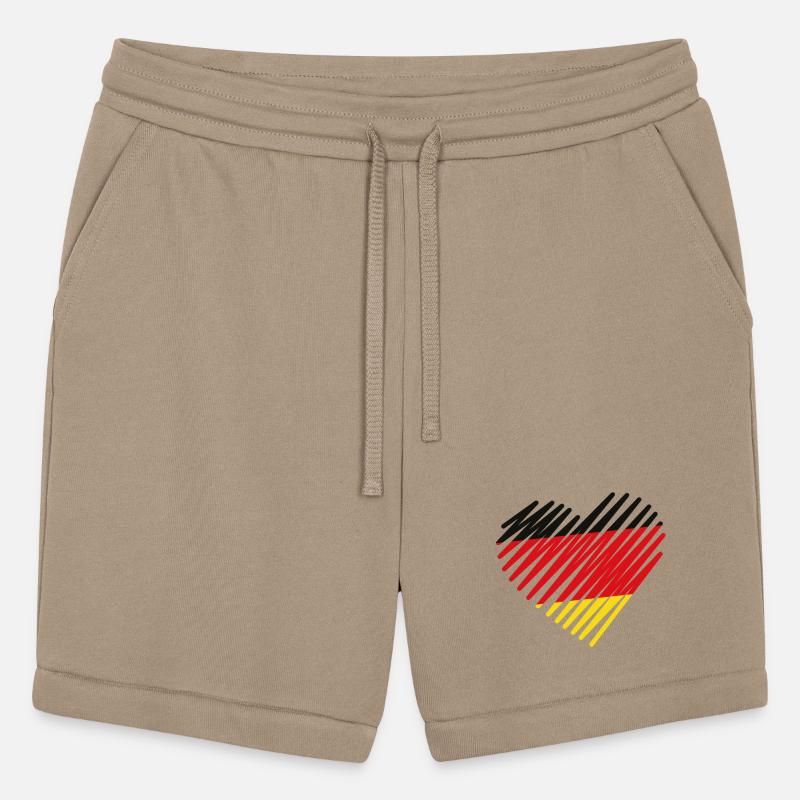 Abstract German Flag Heart Design