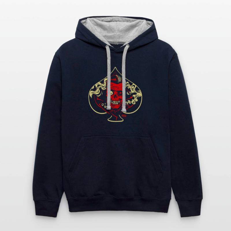 Ace of Spades Rockabilly Skull