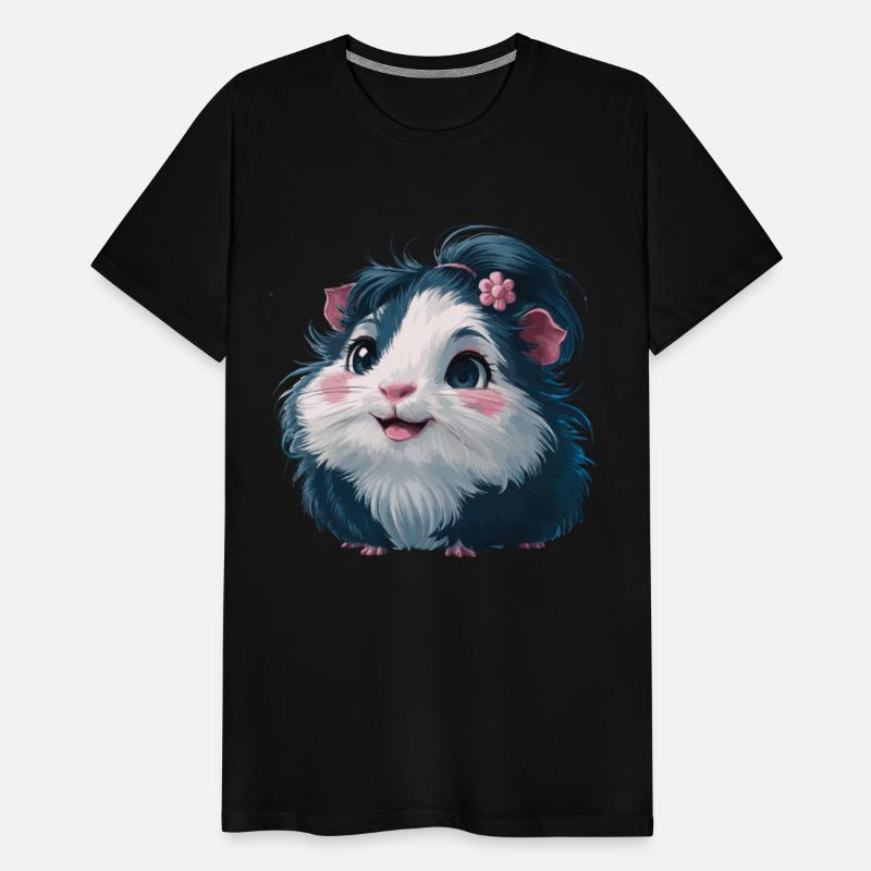 Adorable Fluffy Guinea Pig with Flower Accent