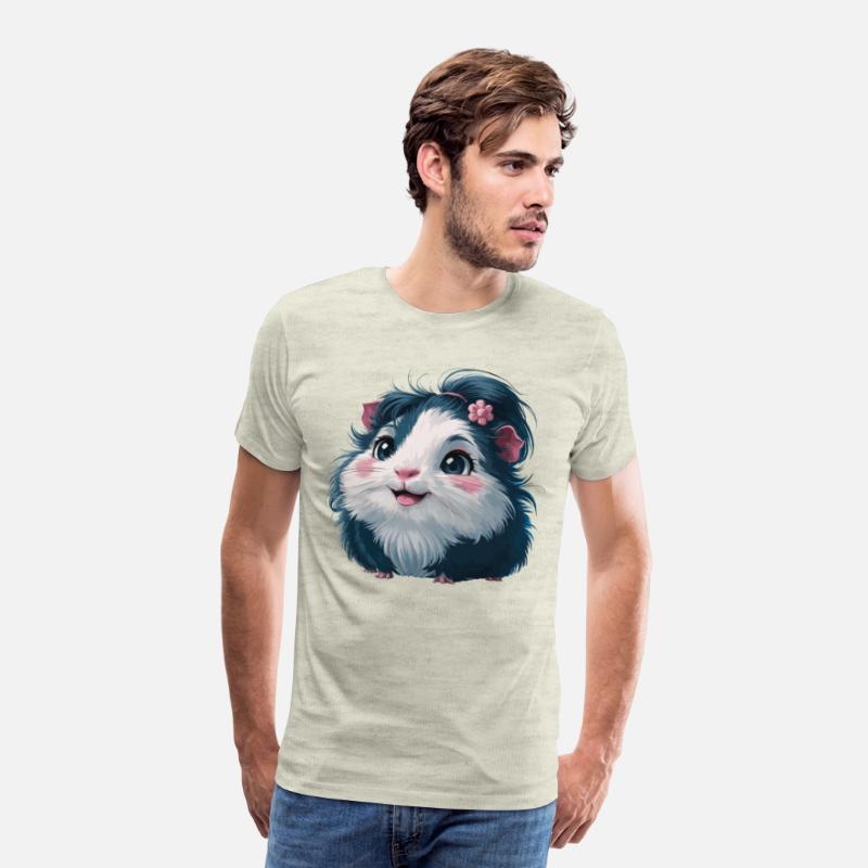 Adorable Fluffy Guinea Pig with Flower Accent