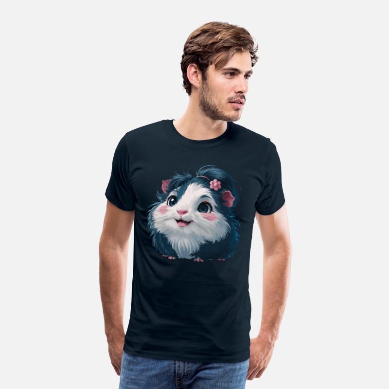 Adorable Fluffy Guinea Pig with Flower Accent