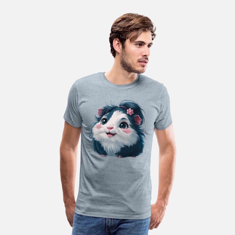 Adorable Fluffy Guinea Pig with Flower Accent