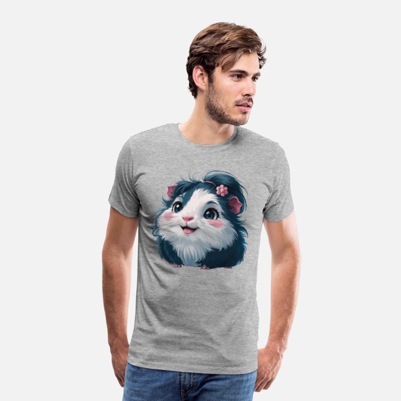 Adorable Fluffy Guinea Pig with Flower Accent