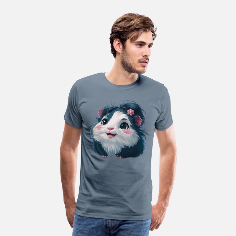 Adorable Fluffy Guinea Pig with Flower Accent