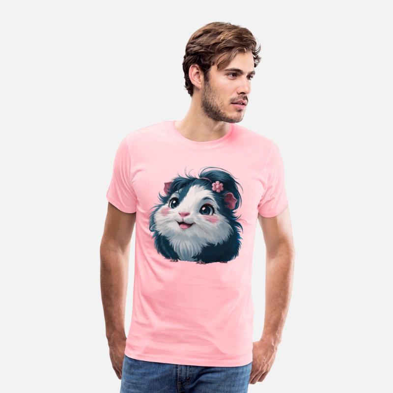 Adorable Fluffy Guinea Pig with Flower Accent