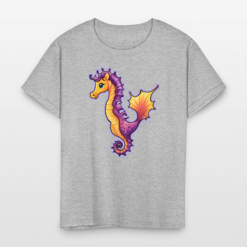 AI Airbrushed Seahorse Ocean Cartoon