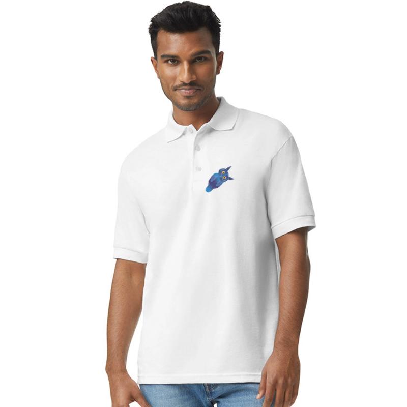 Amazing owl with a bowed head