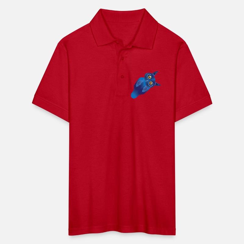 Amazing owl with a bowed head