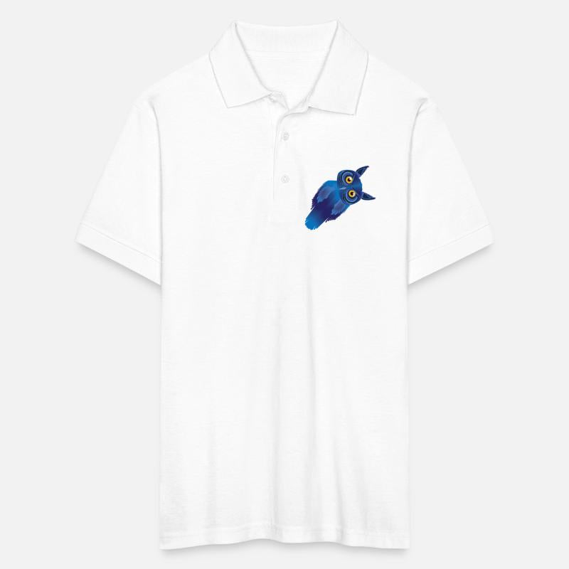 Amazing owl with a bowed head