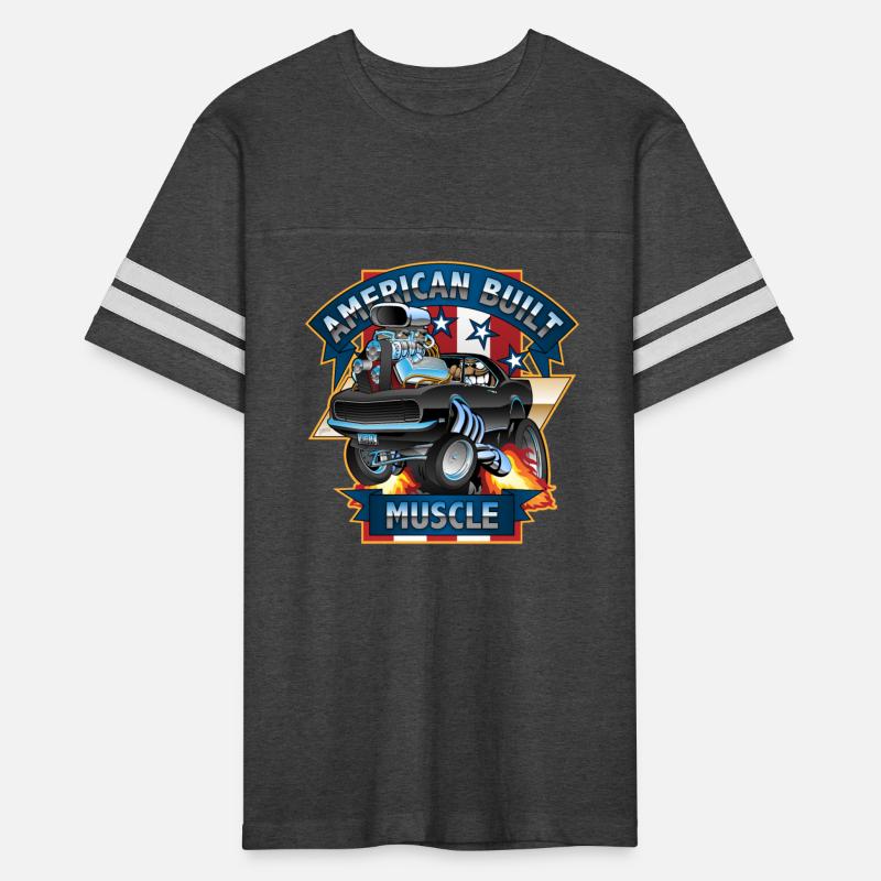 American Built Muscle - Classic Muscle Car Cartoon