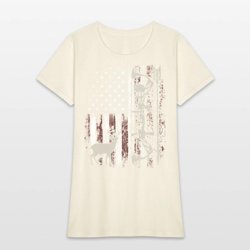 American Flag Bowhunting Bow Archery Deer Hunter
